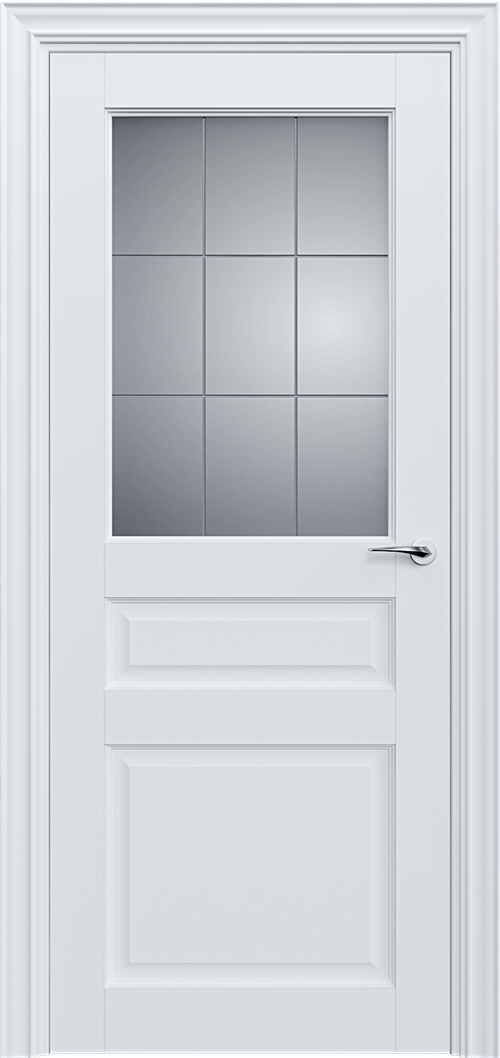 Classic 532 Белый лёд Сатинато Английская решетка 4мм