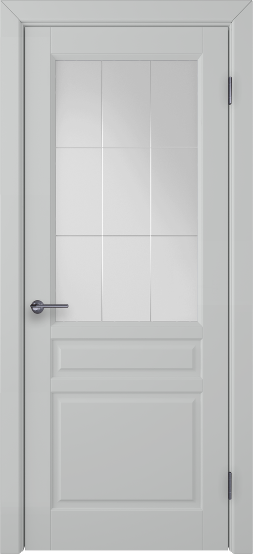 Stockholm Silver Сатинато Английская решетка 4мм