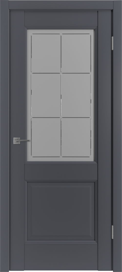 Дверное полотно W HDS 1 оникс, стекло КРИСТАЛЛ