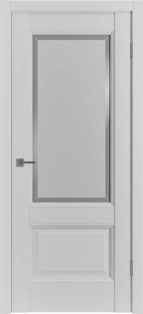 Дверное полотно W HDS 31 серое, стекло белое матовое