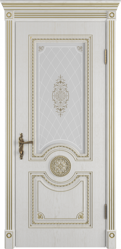 Дверное полотно HDS GRE Дуб Бьянко Стекло Art Cloud