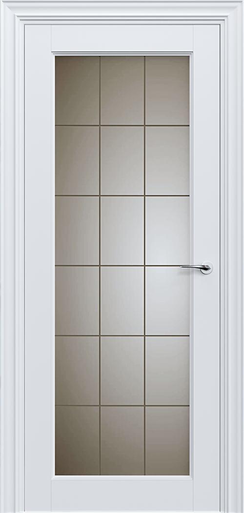 Classic 552 Белый лёд Сатинато Английская решетка 4мм