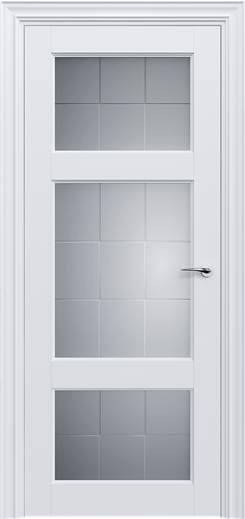 Classic 542 Белый лёд Сатинато Английская решетка 4мм