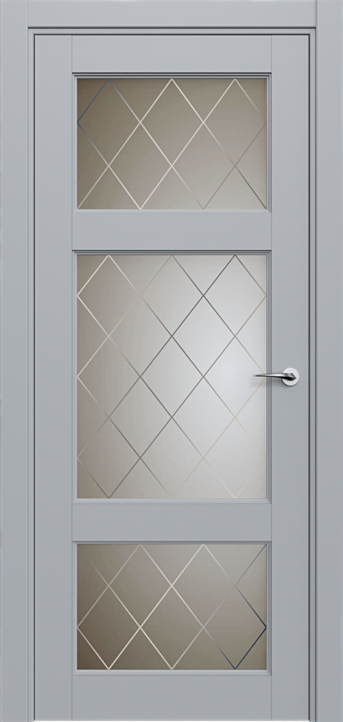 Classic 542 Серебро Сатинато Ромб 4мм