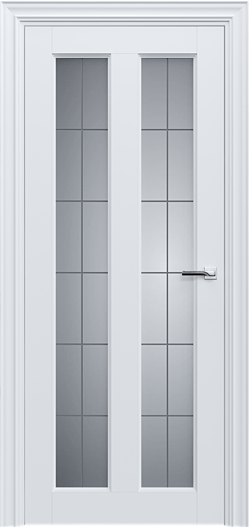 Classic 612 Белый лёд Сатинато Английская решетка 4мм