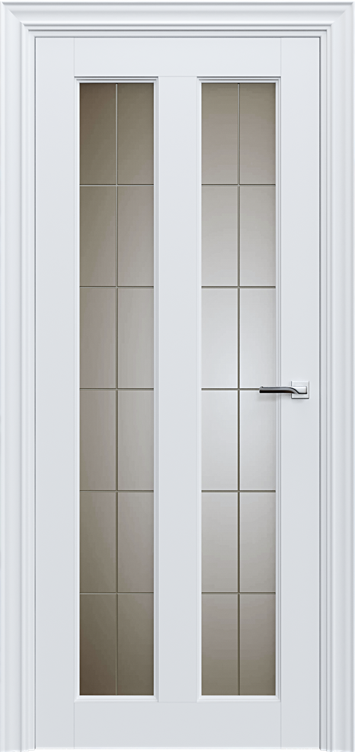 Classic 612 Белый лёд Сатинато Английская решетка 4мм