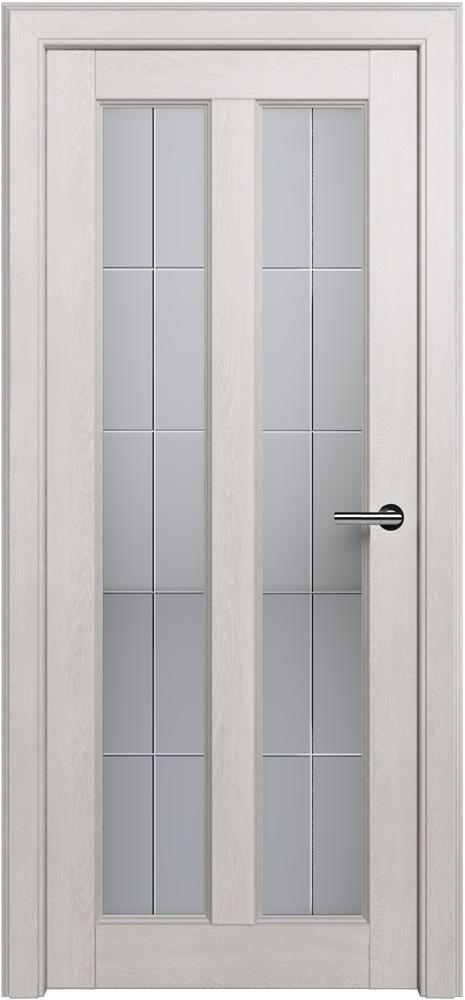 Classic 612 Дуб белый Сатинато Английская решетка 4мм